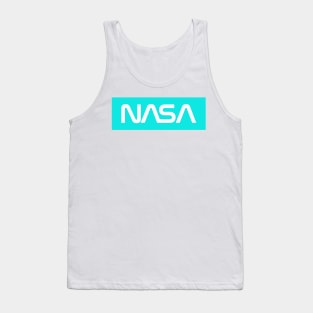 NASA Box Logo - Turquoise 2 Tank Top